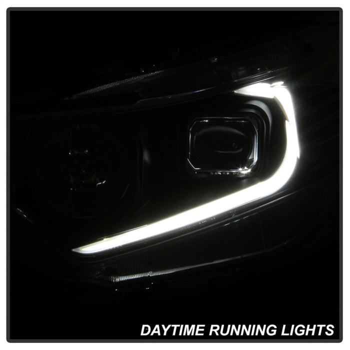xTune 09-14 Acura TSX Projector Headlights - Light Bar DRL - Black (PRO-JH-ATSX09-LB-BK)SPYDER