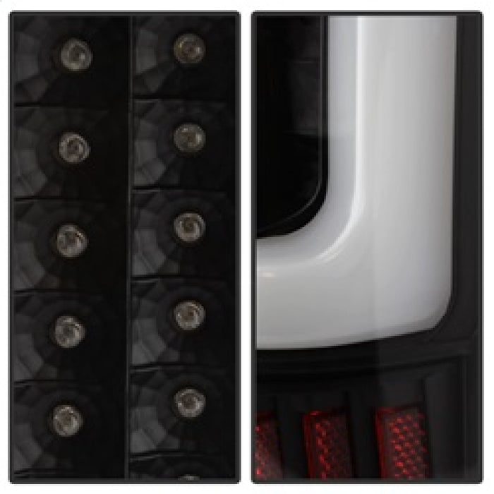 xTune 04-15 Nissan Titan Light Bar LED Tail Lights - Black (ALT-ON-NTI04-LBLED-BK)SPYDER
