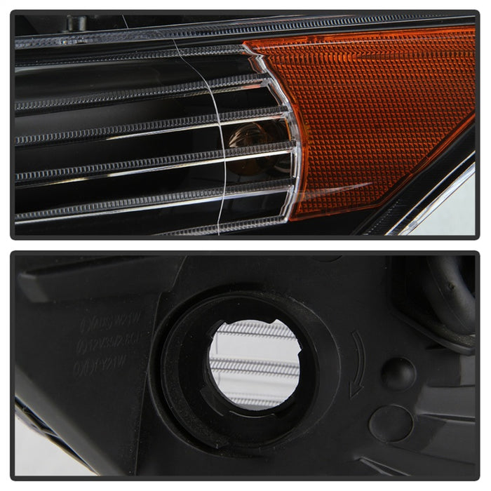 xTune 09-14 Acura TSX Projector Headlights - Light Bar DRL - Black (PRO-JH-ATSX09-LB-BK)SPYDER
