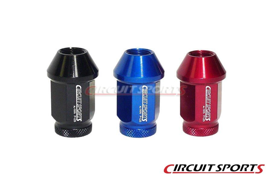 Circuit Sports 7075 Hexagon 40mm Race Lug Nut M12 x P1.25 - Black - 20pcsCircuit Sports