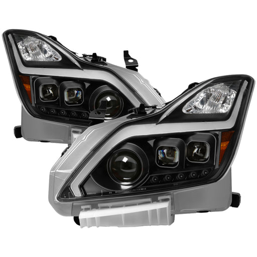 xTune Infiniti G37 Coupe (non-AFS) 08-15 Projector Headlights - Black PRO-JH-IG3708-2D-LB-BKSPYDER