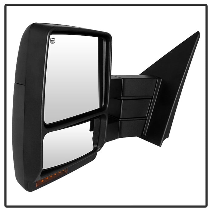 Xtune Ford F150 07-14 Power Heated Amber LED Signal Telescoping Mirror Left MIR-FF15007S-PWH-AM-LSPYDER