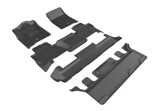 3D MAXpider Floor Mat For CHEVROLET TAHOE WITH 7-SEAT 2015-2020 KAGU BLACK R1 R2 R33D MAXpider