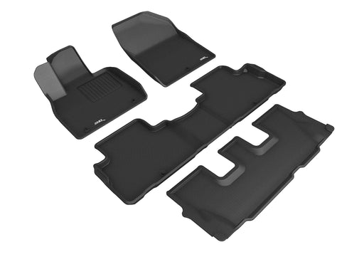 3D MAXpider Floor Mat For HYUNDAI PALISADE 8-SEAT 2020-2024 KAGU BLACK R1 R2 R33D MAXpider