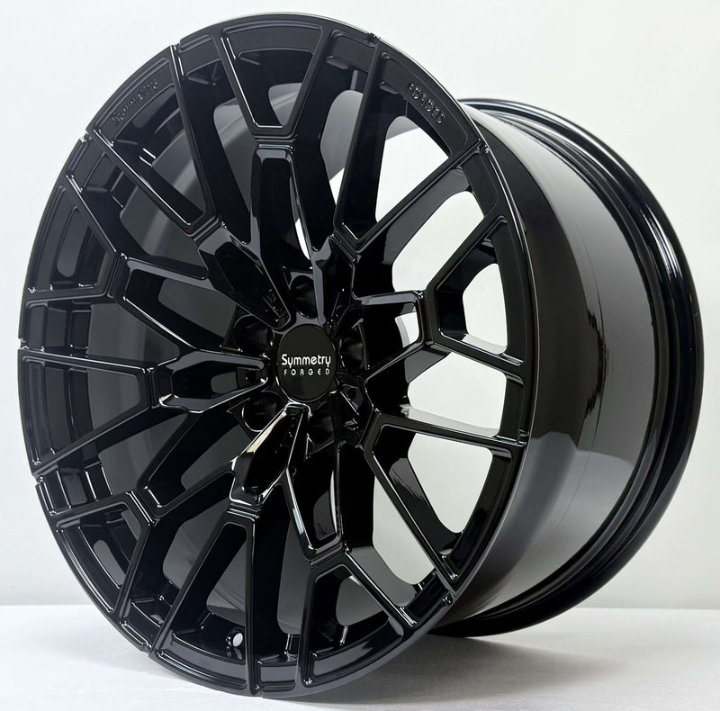 Symmetry Forged Wheels - SF-10 - Gloss Black, showcasing a sleek and stylish design, perfect for BMW G80 M2/3/4 applications.
