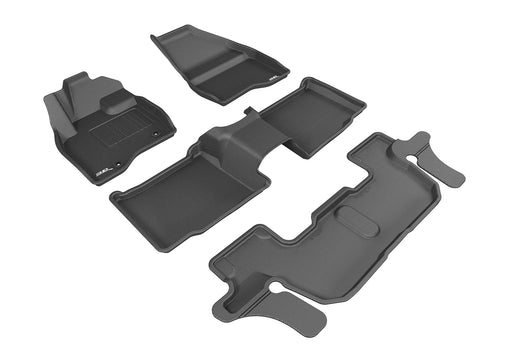 3D MAXpider Floor Mat For FORD EXPLORER 2015-2016 BUCKET 2ND ROW WITH CENTER CONSOLE KAGU BLACK R1 R2 R33D MAXpider