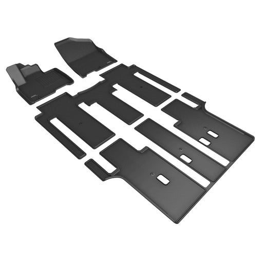 3D MAXpider Floor Mat For KIA CARNIVAL 8-SEAT 2022-2024 KAGU BLACK R1 R2 R33D MAXpider