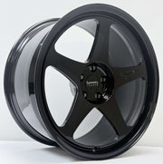 Symmetry Forged Wheels - SF-09 - Gloss Black showcasing a stylish 5-spoke design with a sleek finish.