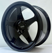 Symmetry Forged Wheels - SF-09 - Gloss Black showcasing a full forged construction and sleek design.