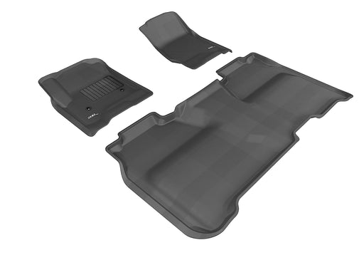 3D MAXpider Floor Mat For CHEVROLET SILVERADO 1500 CREW CAB 2014-2018 / 2500HD / 3500HD CREW CAB 2015-2019 KAGU BLACK R1 R23D MAXpider