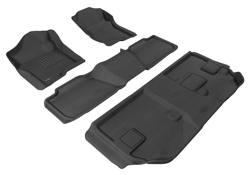 3D MAXpider Floor Mat For CHEVROLET SUBURBAN WITH BENCH 2ND ROW 2007-2014 KAGU BLACK R1 R2 R33D MAXpider