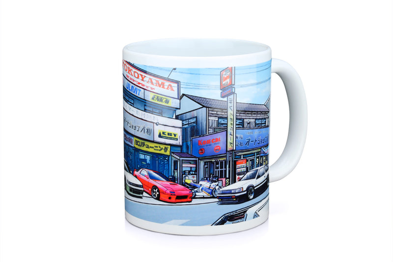 Tomei x Osamu Aida Ceramic Coffee Mug S13/FC3S/AE86 90's Tuning Shop Japan
