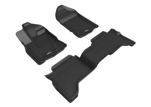3D MAXpider Floor Mat For FORD RANGER SUPERCREW 2019-2023 KAGU BLACK R1 R23D MAXpider