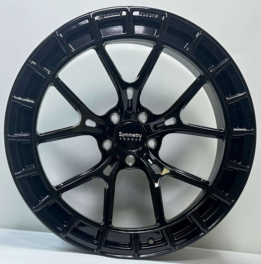 Symmetry Forged Wheels - SF-12 - Gloss Black showcasing a sleek design and durable construction.