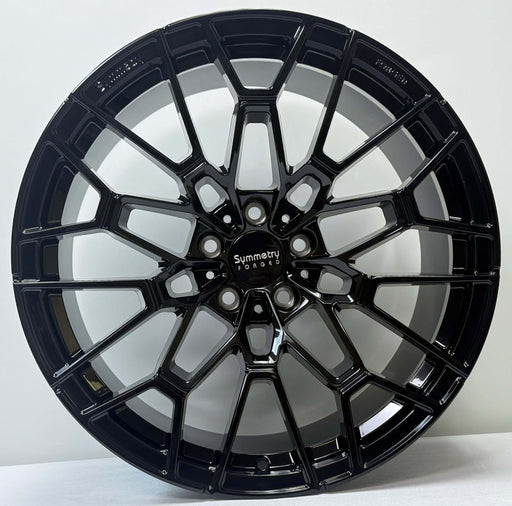 Symmetry Forged Wheels - SF-10 - Gloss Black showcasing intricate design and glossy finish.