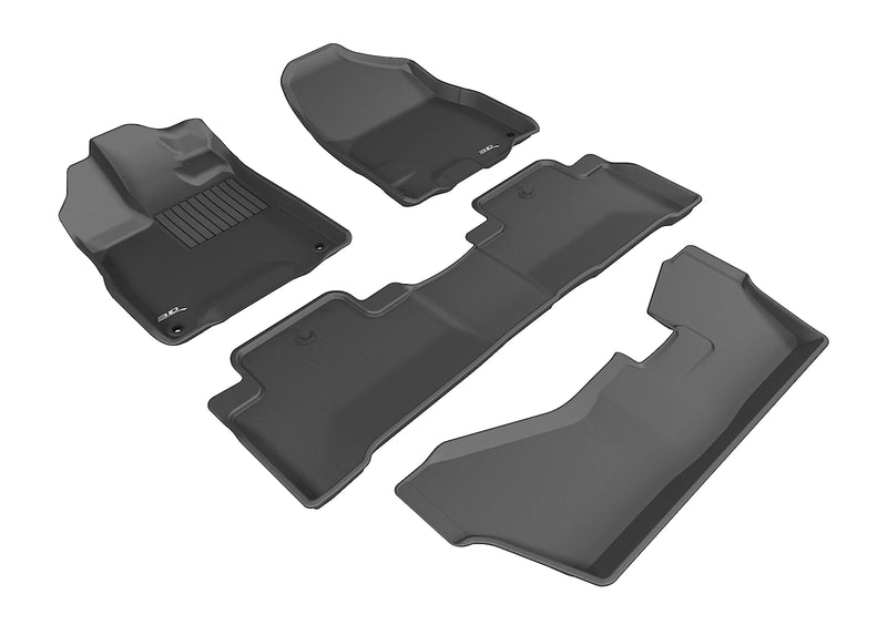 3D MAXpider Floor Mat For ACURA MDX 7-SEAT 2014-2020 KAGU BLACK R1 R2 R33D MAXpider