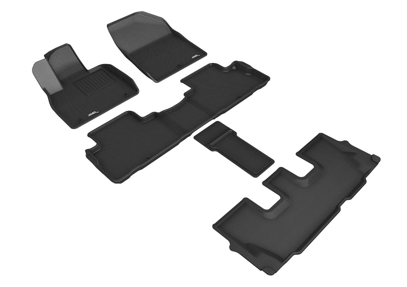3D MAXpider Floor Mat For HYUNDAI PALISADE 7-SEAT 2020-2024 KAGU BLACK R1 R2 R33D MAXpider