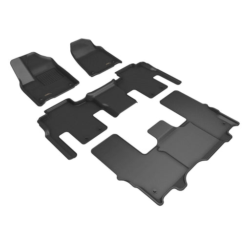3D MAXpider Floor Mat For JEEP WAGONEER 8 SEAT 2022-2024 KAGU BLACK R1 R2 R33D MAXpider