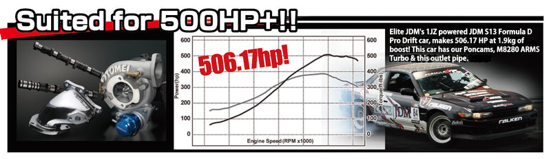 Tomei Expreme SUS Turbine Outlet Pipe Kit For 1JZ-GTE Single Turbo