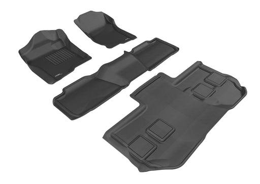 3D MAXpider Floor Mat For CHEVROLET SUBURBAN WITH BUCKET 2ND ROW 2011-2014 KAGU BLACK R1 R2 R33D MAXpider