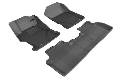3D Floor Mat For HONDA CIVIC SEDAN 2012-2013 KAGU BLACK R1 R2