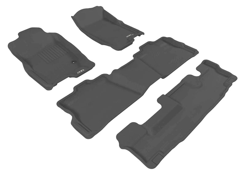 3D MAXpider Floor Mat For FORD EXPLORER WITH BENCH 2ND ROW 2006-2010 KAGU BLACK R1 R2 R33D MAXpider
