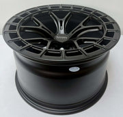 Symmetry Forged Wheels - SF-12 - Black Satin alloy wheel showcasing full forged construction and sleek design.