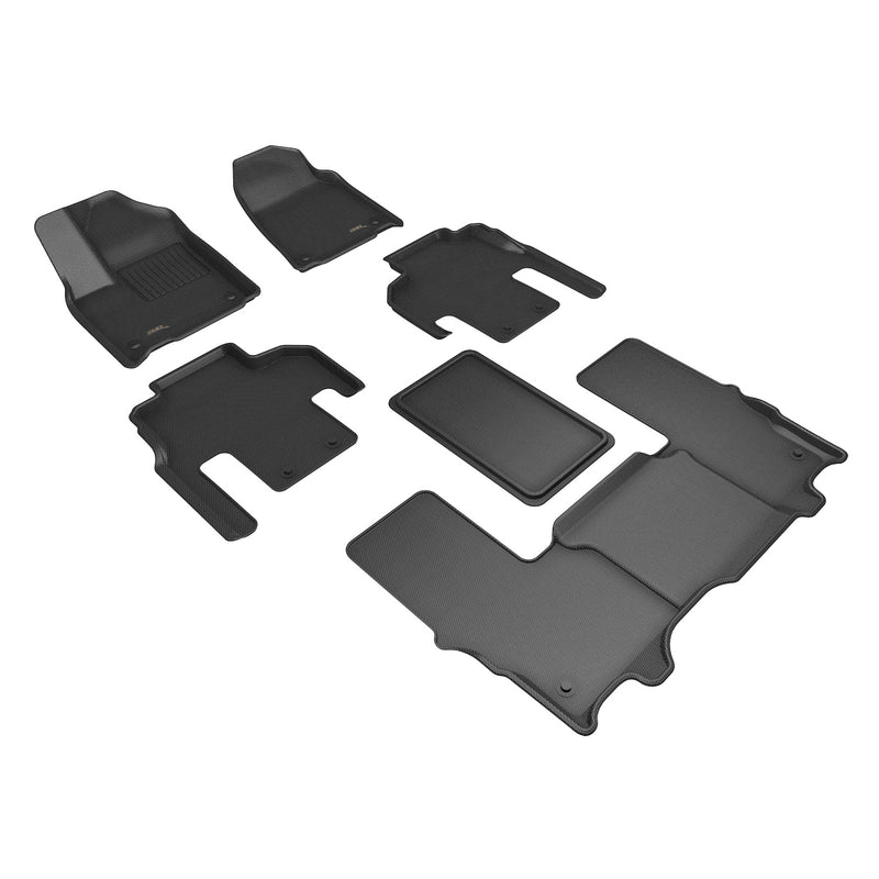 3D MAXpider Floor Mat For JEEP WAGONEER 7 SEAT 2022-2024 KAGU BLACK R1 R2 R33D MAXpider