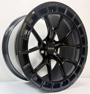 Symmetry Forged Wheels - SF-12 - Gloss Black, full forged design showcasing a glossy black finish.