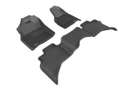 3D MAXpider Floor Mat For DODGE RAM 1500 QUAD CAB 2009-2012 KAGU BLACK R1 R2 (1 EYELET)3D MAXpider