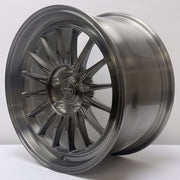 Symmetry Forged Wheels - SF-11 - Black Machine Dark Tint side view showcasing the forged design and finish.