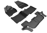 3D MAXpider Floor Mat For FORD EXPLORER WITH BENCH 2ND ROW 2017-2019 KAGU BLACK R1 R2 R3 (SINGLE POST ON FRONT PASSENGER'S FLOOR)3D MAXpider