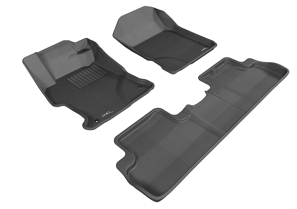 3D Floor Mat For HONDA CIVIC COUPE 2012-2013 KAGU BLACK R1 R23D Maxpider