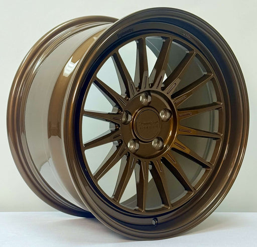 Symmetry Forged Wheels - SF-11 - Gloss Bronze showcase image of a full forged wheel construction.