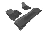 3D MAXpider Floor Mat For FORD F-250 / 350 / 450 CREW CAB 2011-2012 KAGU BLACK R1 R2 (NOT FIT 4X4 M/T FLOOR SHIFTER)3D MAXpider