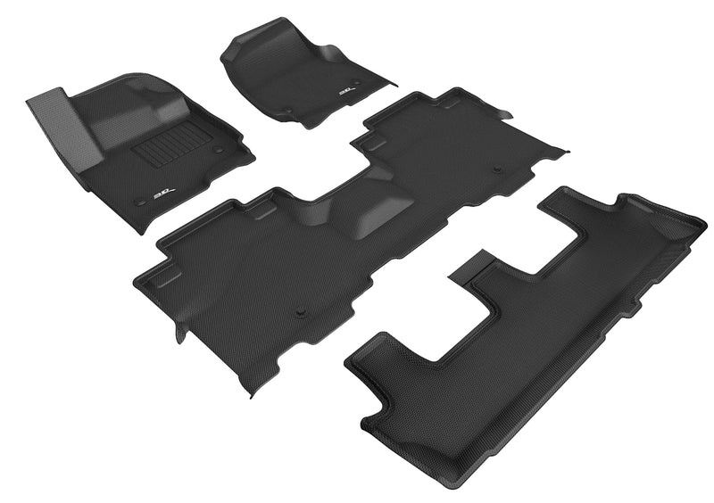 3D MAXpider Floor Mat For LINCOLN NAVIGATOR W/ BENCH 2ND ROW 2018-2024 KAGU BLACK R1 R2 R33D MAXpider
