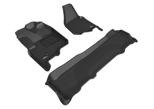 3D MAXpider Floor Mat For FORD F-250 / 350 / 450 CREW CAB 2012-2016 WITH BUCKET R1 NO FLOOR SHIFT WITH RAISED DEAD PEDAL KAGU BLACK R1 R23D MAXpider