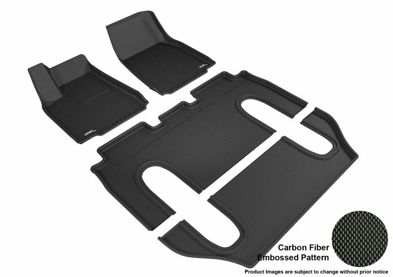 3D MAXpider Floor Mat For TESLA MODEL X 6-SEAT 2016-2021 KAGU BLACK R1 R2 R33D MAXpider