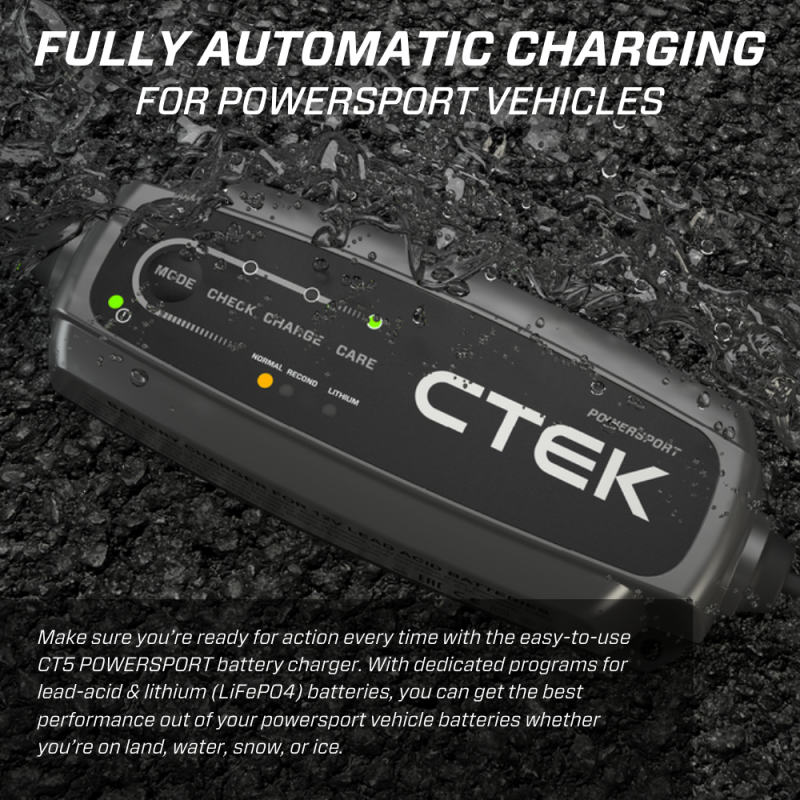CTEK Battery Charger - CT5 Powersport - 2.3ACTEK