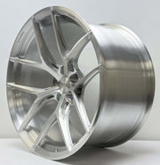 Symmetry Forged Wheels - SF-07- Brushed Clear showcasing a full forged construction with a brushed clear finish.