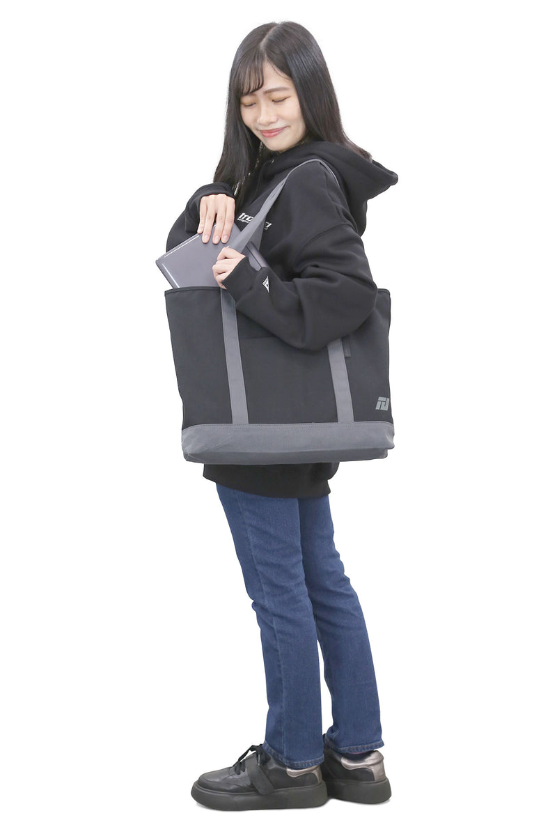 Tomei USA Zip Tote Bag Black