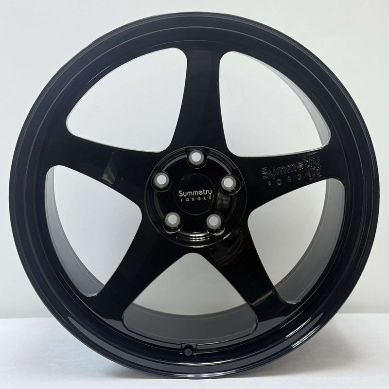 Symmetry Forged Wheels - SF-09 - Gloss Black showcasing a 19x9.5 wheel with a stylish design.