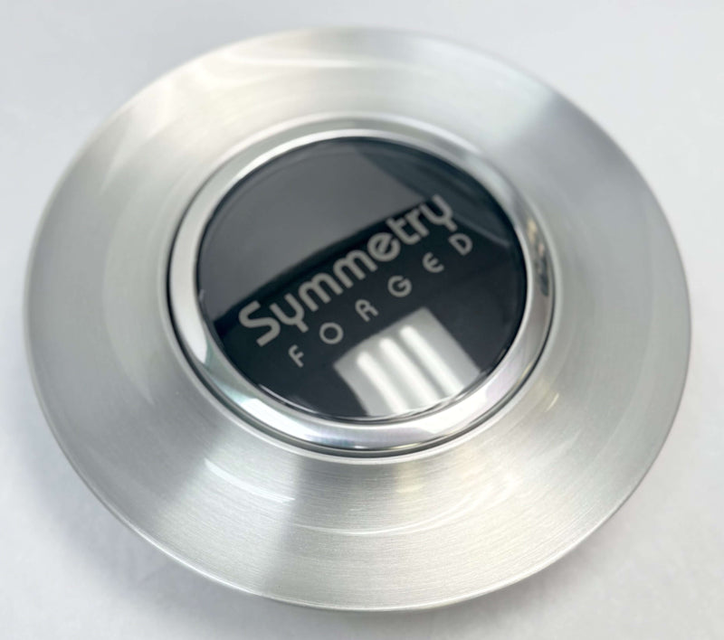 Symmetry Forged Wheels - SF-05 - Brushed Clear center cap showcasing the brand logo.