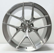 Symmetry Forged Wheels - SF-07- Brushed Clear showcasing a full forged design with a brushed clear finish.