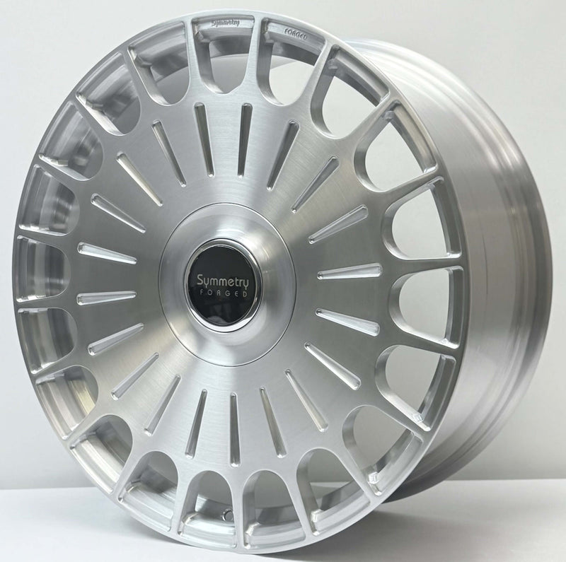 Symmetry Forged Wheels - SF-05 - Brushed Clear showcasing a full forged construction and sleek finish.