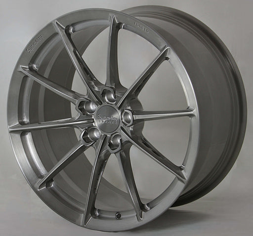 Symmetry Forged Wheels - SF-08LK - Brushed Gunmetal Tint showcasing a sleek design and full forged construction.