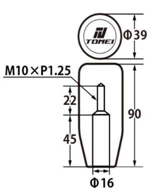 Tomei Duracon Shift Knob Type L 90mm/Thread Size M10-P1.25