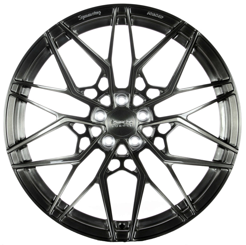 Symmetry Forged Wheels - SF-01- Brushed Tinted showcasing a full forged design and elegant finish.