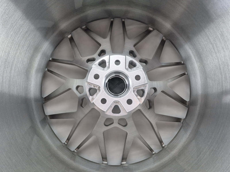 Symmetry Forged Wheels - SF-01- Brushed Tinted close-up view showcasing the detailed wheel design and finish.