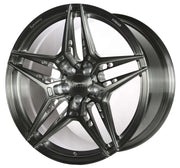 Symmetry Forged Wheels - SF-02 - Black Machine Dark Tint showcasing a sleek design and precision engineering.